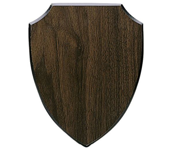 Holztafel Wappen H7 - Farbdruck - Braun / 200x255 mm