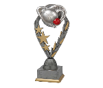 Boule Pokal PFS_027 - 21 cm / Silber Mehrfarbig