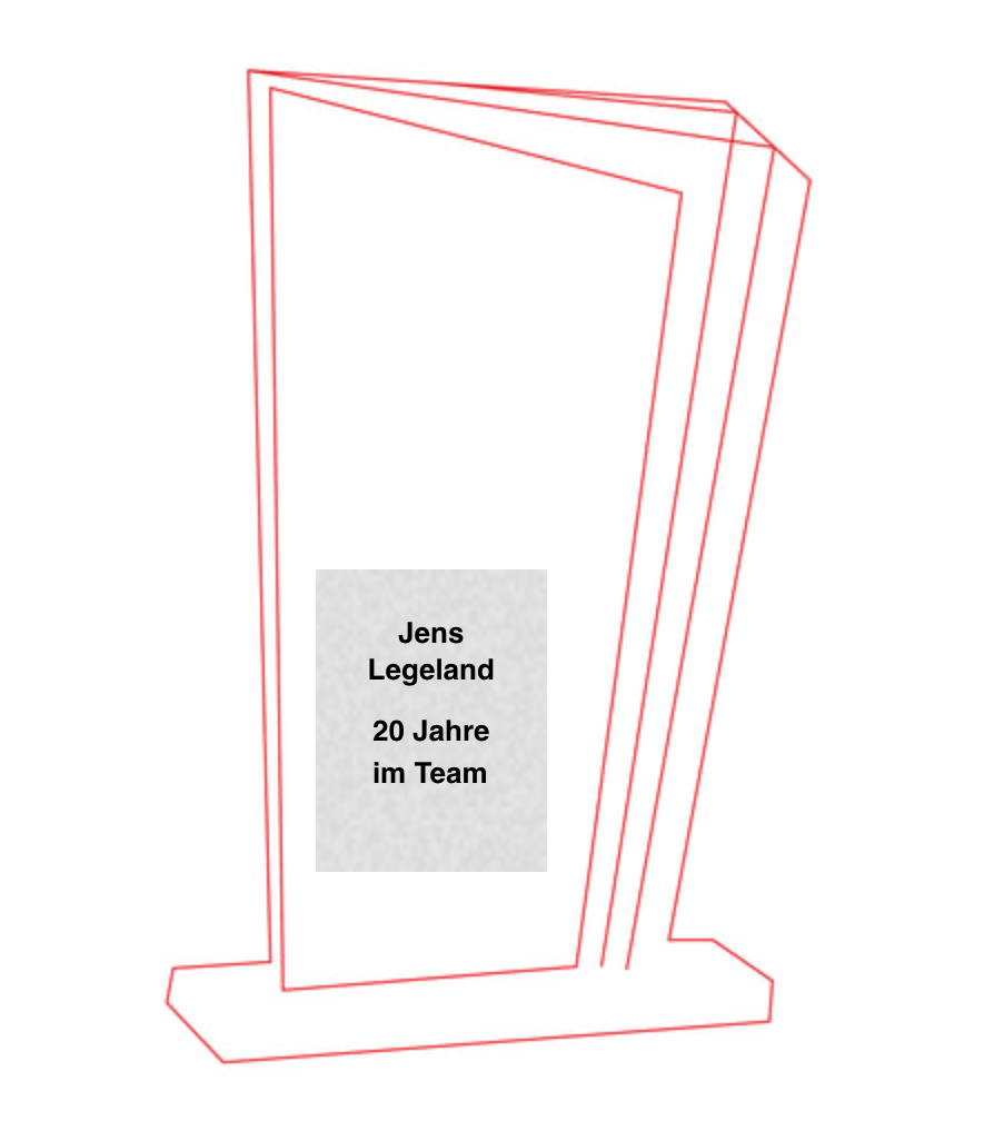 Glas Pokal 172-4 Lasergravur - 21 cm Silber / Laser-Gravur