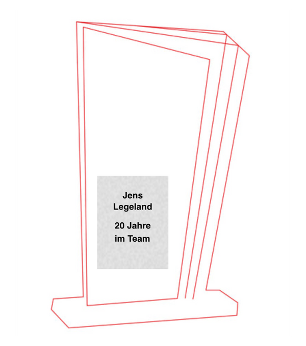 Glas Pokal 172-4 Lasergravur - 21 cm Silber / Laser-Gravur
