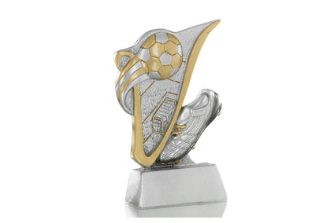 Fussball Figur 14907 - 11 cm / Silber Gold