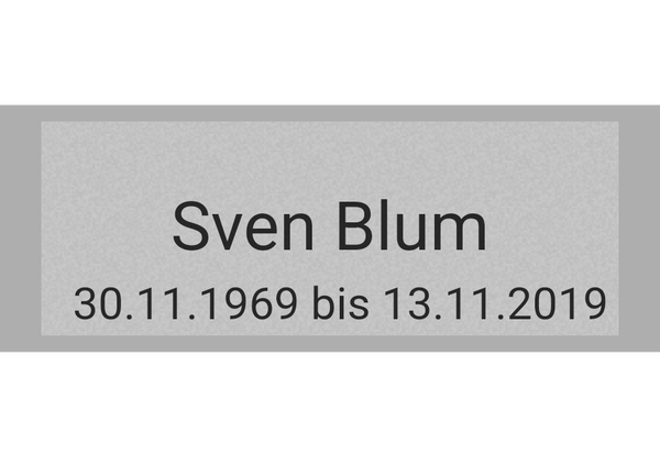 Gravurschild Silber selbstklebend - Silber / 80 x 30 mm