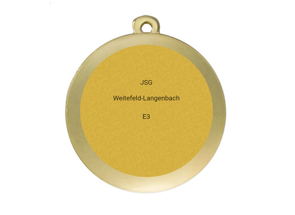 Medaille Fußball D112A Ø 50mm - Gold / 50 mm