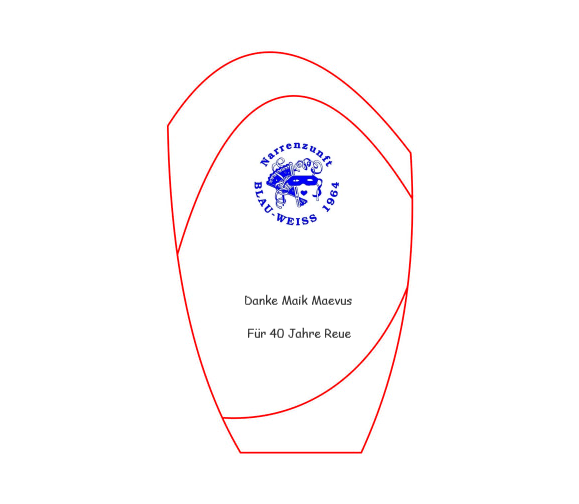 Glas Pokal Blau W55-L - Blau/Transparent / 20.5 cm