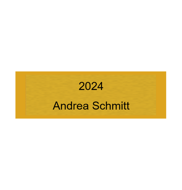 Gravurschild Gold selbstklebend - Gold / 80 x 25 mm