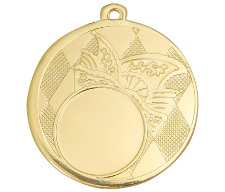 Karnevals Medaille D121 - 50 mm / Gold