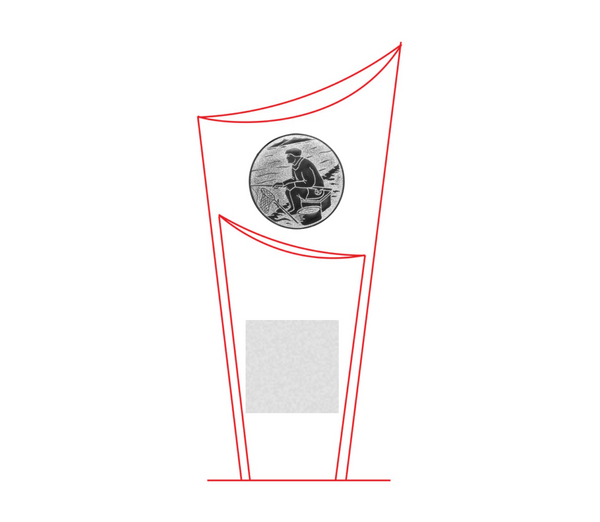 Fire Drive 7331 - Silber Rot / 22 cm / Laser-Gravur