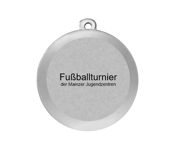 Medaille Fußball D112A Ø 50mm - Silber / 50 mm