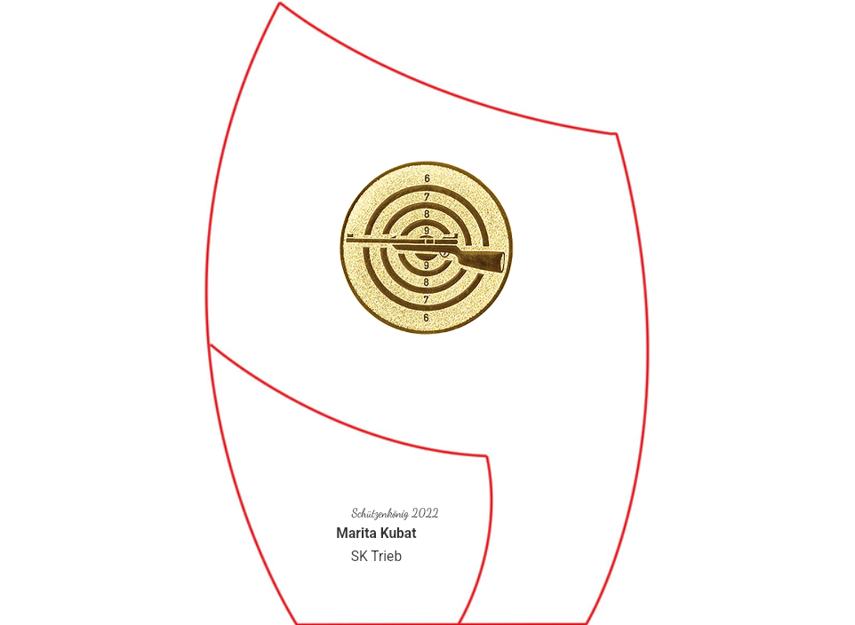 Glas Pokal Blau 8808-L - Transparent Blau / 16.5 cm / Laser-Gravur