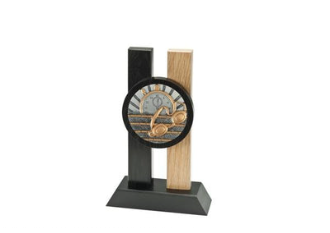 Holz Pokal Schwimmen FG053 - Braun / 19 cm