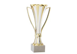 Pokal Serie 1331 - 22 cm / Gold Weiß