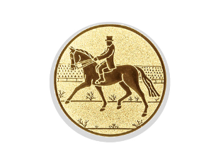 Glas Pokal 137-1 Schild & Emblem - Gold / 19 cm