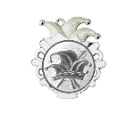 Karnevals Medaille D54-S - Silber / 50x56x2mm