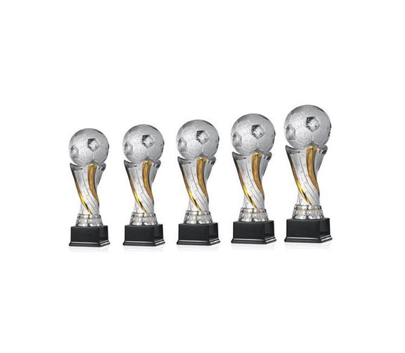 Fußball Pokal 85-3 - Silber Gold / 28 cm