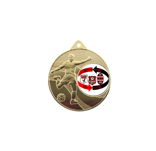 Medaille Fußball 396 Ø 50 mm - Gold / 50 mm