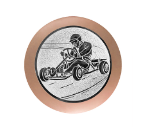 Glas Pokal 8805 blau Schild & Emblem - Silber Blau / 16 cm