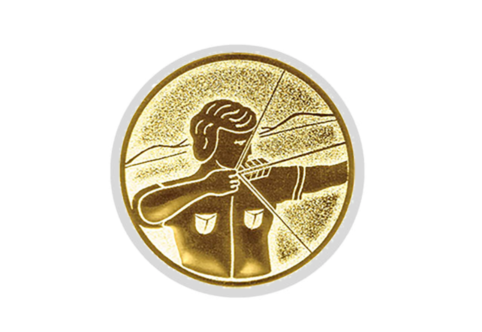 Glastrophäe 136-0 Schild & Emblem (B-Ware) - Blau Spiegelglas / 20 cm