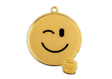 Medaille Funny Ø 50 mm - 50 mm / Gold