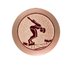 Glastrophäe 136-4 Schild & Emblem - 13 cm / Blau