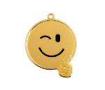 Medaille Funny Ø 50 mm - 50 mm / Gold