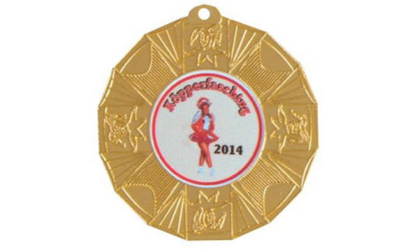 Karnevalsorden F132 Ø 60mm - Gold / 60 mm