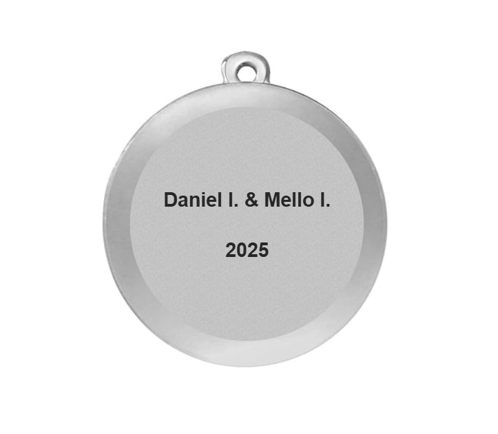 Karnevals Medaille M9165 Ø 50mm - 50 mm / Silber