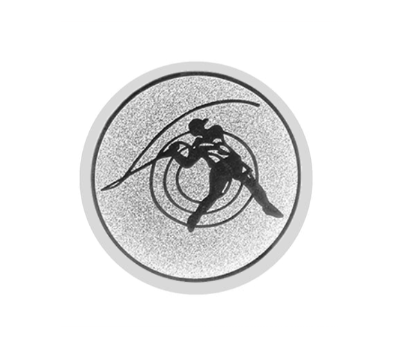 Glas Pokal 8805 blau Schild & Emblem - Silber Blau / 20 cm