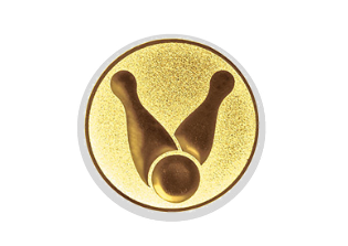 Glas Pokal 8805 blau Schild & Emblem - Silber Blau / 16 cm