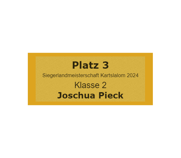 Gravurschild Gold selbstklebend - Gold / 60 x 25 mm