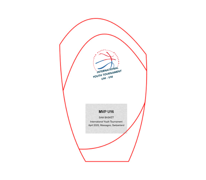 Glas Pokal Rot W55-L - Rot/Transparent / 18.5 cm