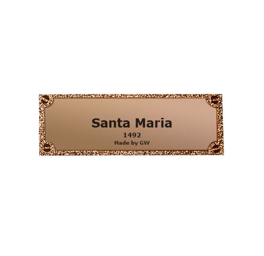 Gravurschild edel in Bronze - Bronze / 50 x 18 mm