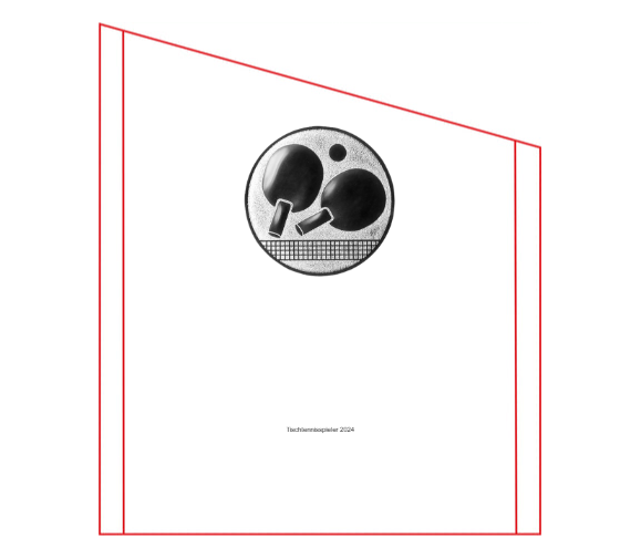 Jade-Glas Trophäe Blau 6768 -L - Klar Blau / 20 cm / Laser-Gravur