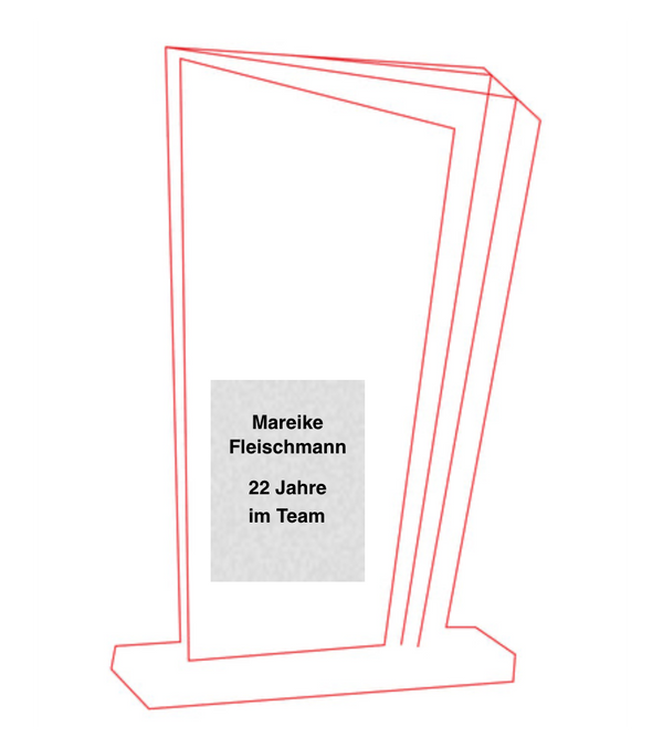 Glas Pokal 172-4 Lasergravur - 21 cm Silber / Laser-Gravur