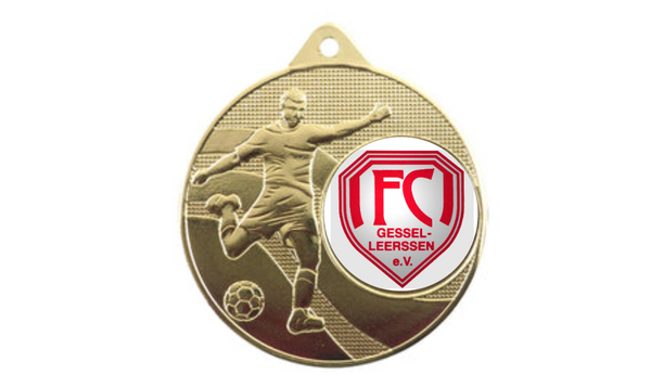 Medaille Fußball 396 Ø 50 mm - Gold / 50 mm
