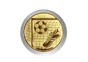 Fußball Pokal  3947x - Silber Gold / 17.5 cm