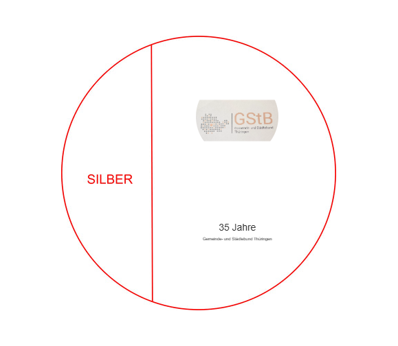 Glas Pokal 171-5 Lasergravur - Silber / 19 cm / Laser-Gravur