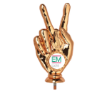 Mini Pokal Sieger Finger P110 - Bronze / 17 cm