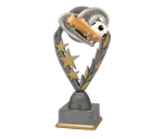 Fussball Pokal PFS_004 - 19.5 cm / Silber Mehrfarbig