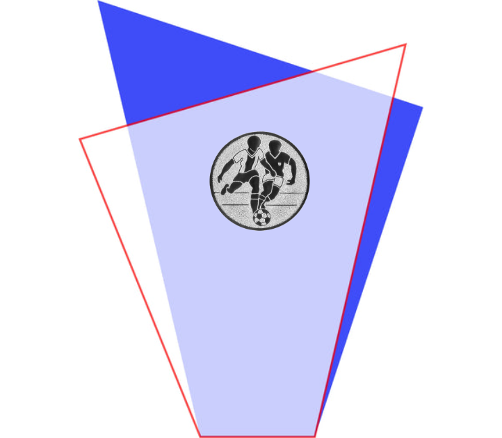 Glas Pokal Blau GL.051-L oder Rot GL.052-L - Blau / 17.5 cm / Laser-Gravur