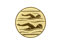 Glas Ständer W19x Schild & Emblem - 17.5 cm / Auswahl Blau