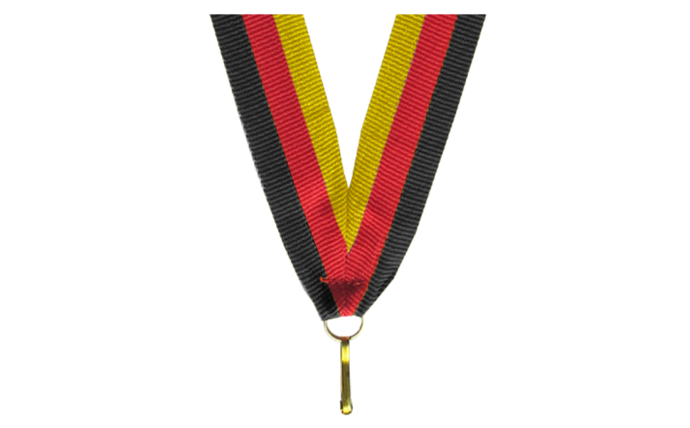 10er Pack Bänder Breite 22 mm / Länge ca. 400 mm - Schwarz/Rot/Gold / 22x400mm