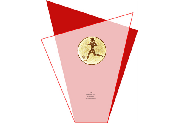 Glas Pokal Blau GL.051-L oder Rot GL.052-L - Rot / 17.5 cm / Laser-Gravur