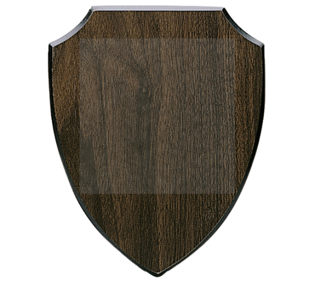 Holztafel Wappen H7 - Farbdruck - Braun / 200x255 mm