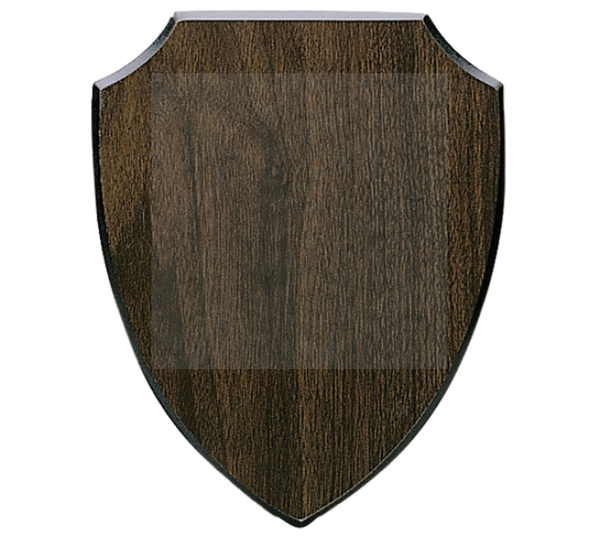 Holztafel Wappen H7 - Farbdruck - Braun / 200x255 mm