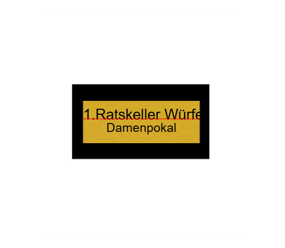 Würfel Trophäe KS418 - Gold / Schwarz / 12 cm