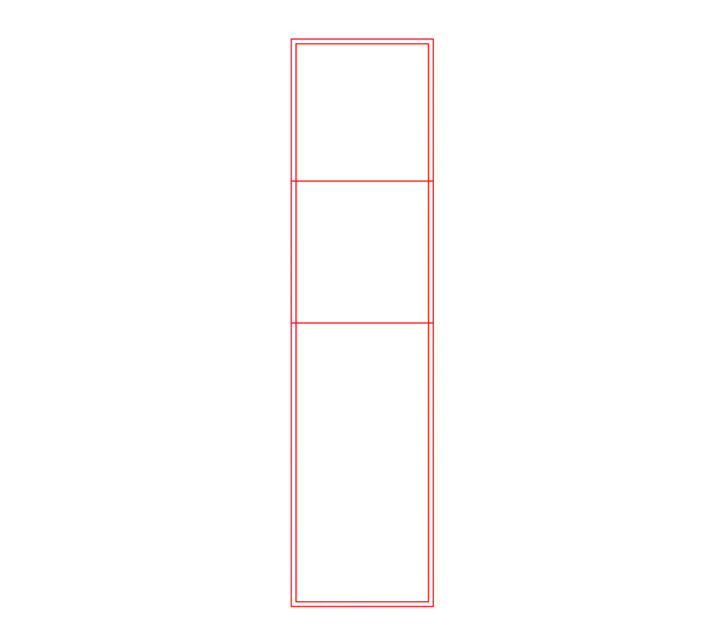 Crystal Ice Cubix 79059 - Transparent/matt / 6cm x 6cm x 24cm / Farbdruck