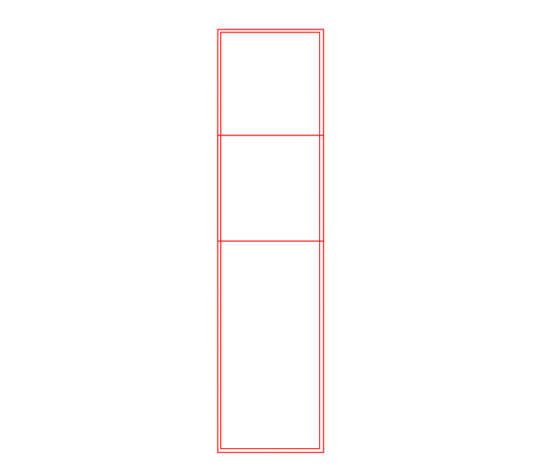 Crystal Ice Cubix 79059 - Transparent/matt / 6cm x 6cm x 24cm / Farbdruck