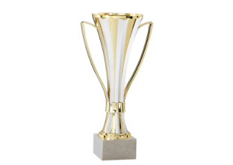 Pokal Serie 1331 - 33 cm / Gold Weiß