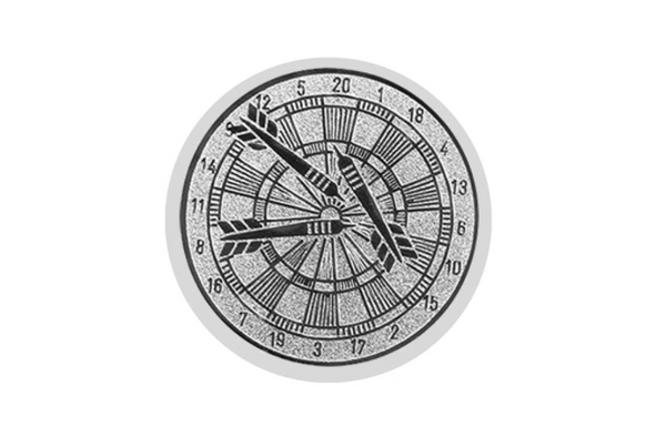 Glastrophäe 136-3 Schild & Emblem - 18 cm / Blau Spiegelglas