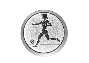 Mädchen Fussball Trophäe 37824 - Silber / 8x11 cm